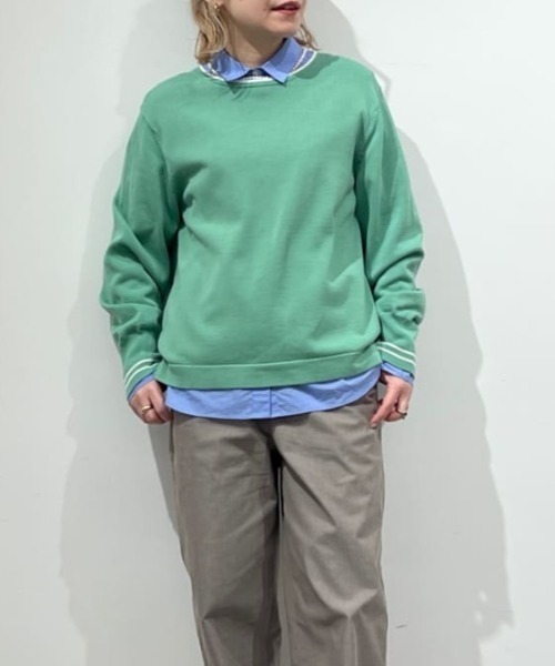 human woman(ヒューマンウーマン)の「◆【定番/ウォッシャブル】ベーシックシャツ(シャツ/ブラウス・レディース・ブルー・MEDIUM)」の14枚目の写真