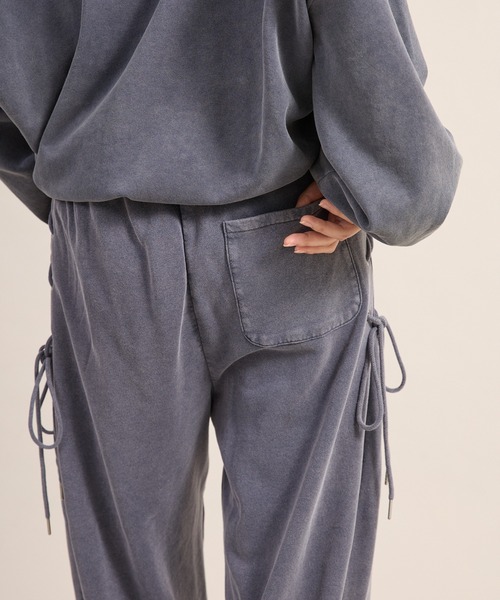 apres jour mignon（アプレジュールミニョン）の「サイドレースアップスウェットパンツ（その他パンツ・レディース・ネイビー/杢グレー/ブラック・LARGE/SMALL/MEDIUM）」の7枚目の写真