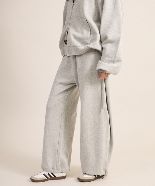 apres jour mignon（アプレジュールミニョン）の「サイドレースアップスウェットパンツ（その他パンツ・レディース・ネイビー/杢グレー/ブラック・LARGE/SMALL/MEDIUM）」の18枚目の写真