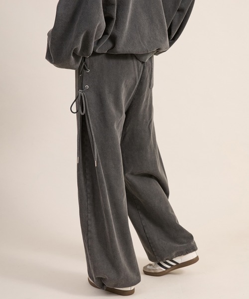 apres jour mignon（アプレジュールミニョン）の「サイドレースアップスウェットパンツ（その他パンツ・レディース・ネイビー/杢グレー/ブラック・LARGE/SMALL/MEDIUM）」の11枚目の写真