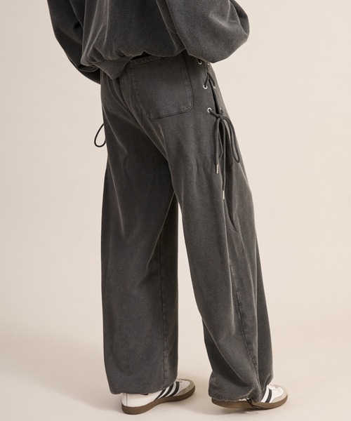 apres jour mignon（アプレジュールミニョン）の「サイドレースアップスウェットパンツ（その他パンツ・レディース・ネイビー/杢グレー/ブラック・LARGE/SMALL/MEDIUM）」の10枚目の写真