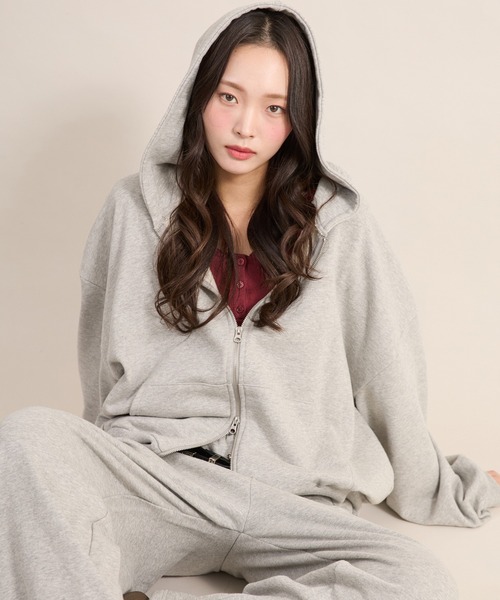 apres jour mignon（アプレジュールミニョン）の「サイドレースアップスウェットパンツ（その他パンツ・レディース・ネイビー/杢グレー/ブラック・LARGE/SMALL/MEDIUM）」の17枚目の写真