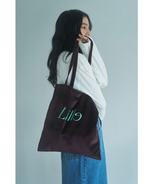 marjour（マージュール）の「VELOUR LOGO TOTE BAG（トートバッグ・レディース・ブラウン/ボルドー・FREE）」の11枚目の写真