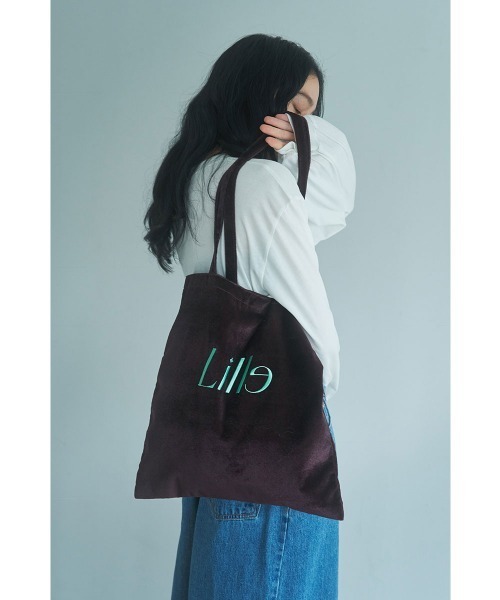 marjour（マージュール）の「VELOUR LOGO TOTE BAG（トートバッグ・レディース・ブラウン/ボルドー・FREE）」の12枚目の写真