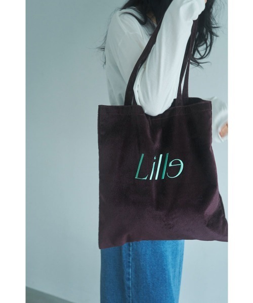 marjour（マージュール）の「VELOUR LOGO TOTE BAG（トートバッグ・レディース・ブラウン/ボルドー・FREE）」の13枚目の写真