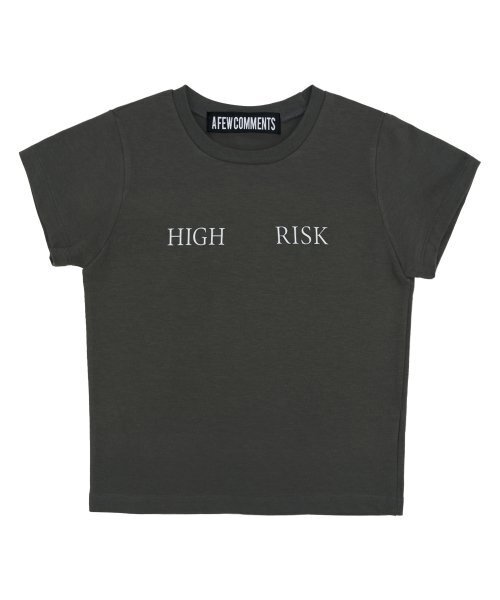 A FEW COMMENTS(アフューコメンツ)の「ハイリスククロップTシャツチャコール(Tシャツ/カットソー・レディース・その他・FREE)」の2枚目の写真