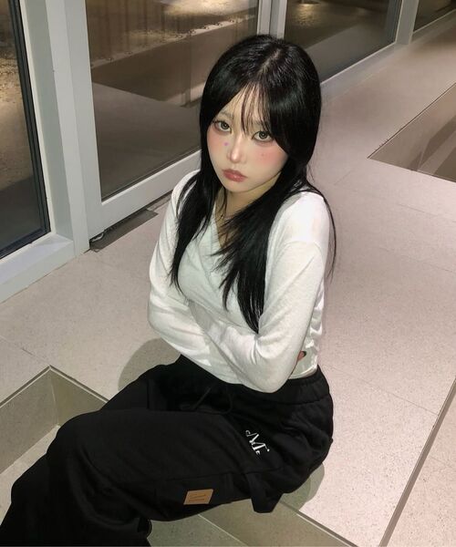 MUCENT（ムセント）の「ハンマーサイドポケットカーペンタースウェットパンツ (3カラー)（スウェットパンツ・レディース・チャコールグレー/ブラック/グレー/チャコール/ブラック系/グレー系・FREE/1）」の15枚目の写真