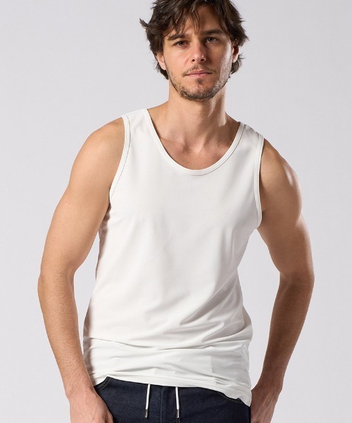 wjk(ダヴルジェイケイ)の「mta599- cool tank top タンクトップ(7133 pe55i)(タンクトップ・メンズ・ブラック/チャコール/ホワイト・XL/L/M/S)」の1枚目の写真