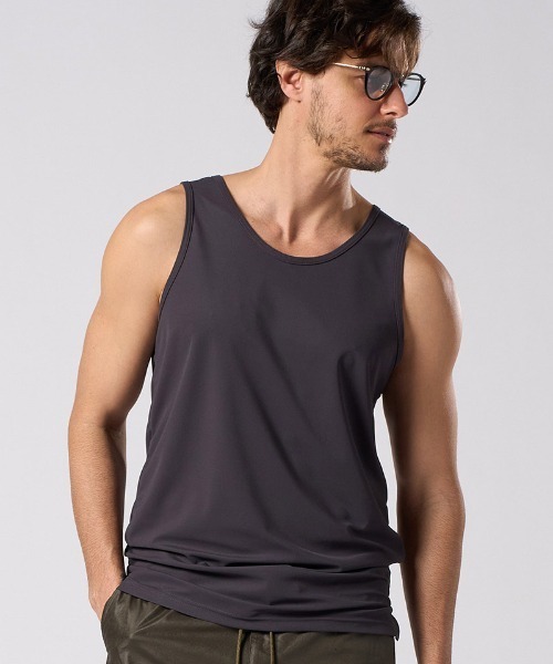 wjk(ダヴルジェイケイ)の「mta599- cool tank top タンクトップ(7133 pe55i)(タンクトップ・メンズ・ブラック/チャコール/ホワイト・XL/L/M/S)」の3枚目の写真