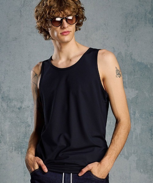 wjk(ダヴルジェイケイ)の「mta599- cool tank top タンクトップ(7133 pe55i)(タンクトップ・メンズ・ブラック/チャコール/ホワイト・XL/L/M/S)」の2枚目の写真
