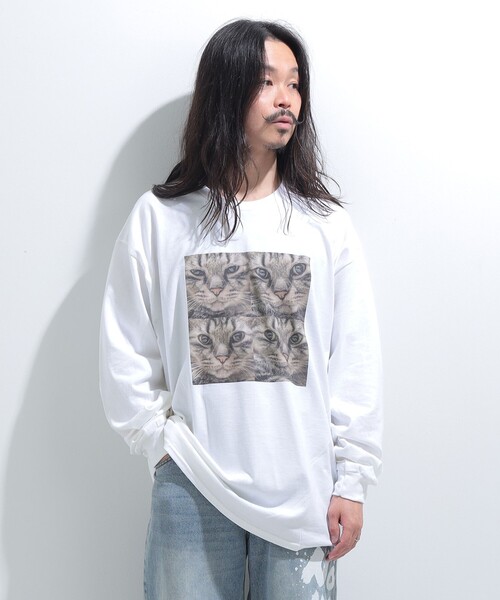 mmts（マミタス）の「【COLLABORATION】清水奈緒 / デコ 4パネル ロングTシャツ（Tシャツ/カットソー・レディース・ブラック/ホワイト・XL/L/M）」の6枚目の写真