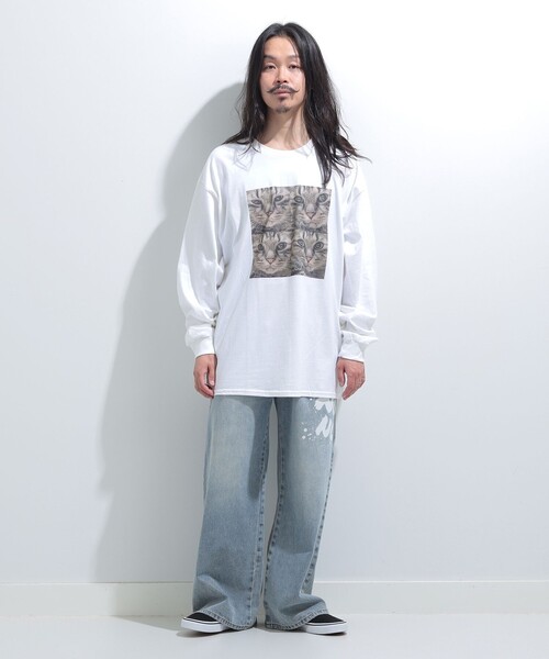 mmts（マミタス）の「【COLLABORATION】清水奈緒 / デコ 4パネル ロングTシャツ（Tシャツ/カットソー・レディース・ブラック/ホワイト・XL/L/M）」の8枚目の写真