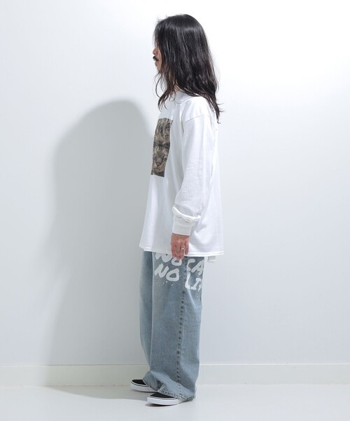 mmts（マミタス）の「【COLLABORATION】清水奈緒 / デコ 4パネル ロングTシャツ（Tシャツ/カットソー・レディース・ブラック/ホワイト・XL/L/M）」の9枚目の写真