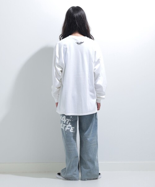 mmts（マミタス）の「【COLLABORATION】清水奈緒 / デコ 4パネル ロングTシャツ（Tシャツ/カットソー・レディース・ブラック/ホワイト・XL/L/M）」の10枚目の写真