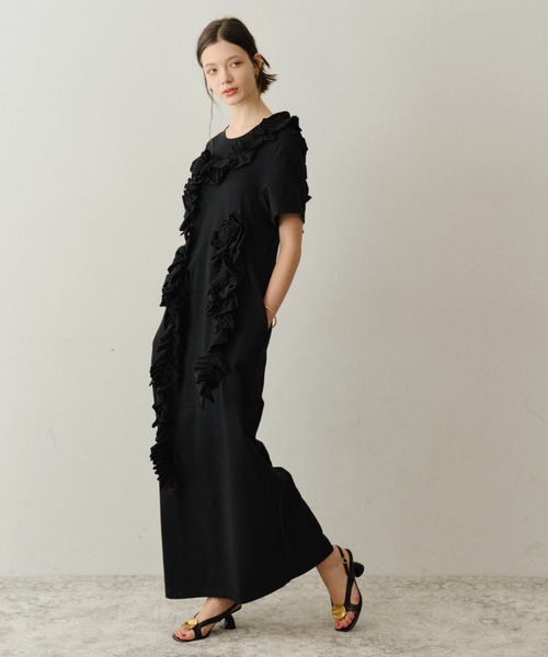 Rose motif T-shirt dress / ローズモチーフTシャツドレス