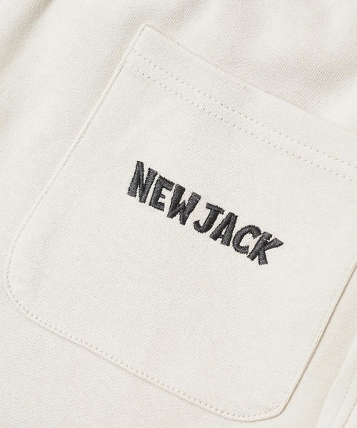 1111clothing(ワンフォークロージング)の「NEW JACK 刺繍 バレルスウェットパンツ / NEW JACK Embroidered Barrel Sweatpants(スウェットパンツ・メンズ・ブラック/グレイッシュベージュ・M/L)」の21枚目の写真