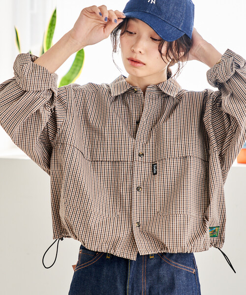 FREAK'S STORE（フリークスストア）の「Foxfire × FREAK'S STORE/フォックスファイヤー 別注 フィッシングポケット ロングスリーブシャツ（シャツ/ブラウス・レディース・グレー/グリーン/インディゴブルー/ベージュ/カモフラージュ・ﾌﾘ-）」の2枚目の写真