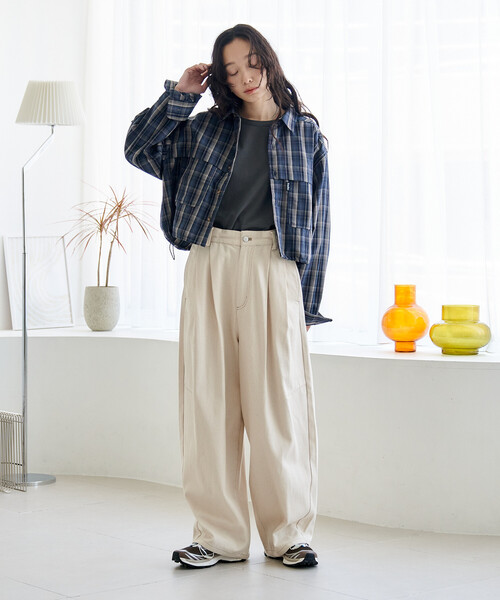 FREAK'S STORE（フリークスストア）の「Foxfire × FREAK'S STORE/フォックスファイヤー 別注 フィッシングポケット ロングスリーブシャツ（シャツ/ブラウス・レディース・グレー/グリーン/インディゴブルー/ベージュ/カモフラージュ・ﾌﾘ-）」の7枚目の写真