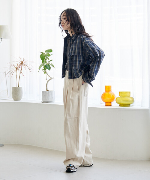 FREAK'S STORE（フリークスストア）の「Foxfire × FREAK'S STORE/フォックスファイヤー 別注 フィッシングポケット ロングスリーブシャツ（シャツ/ブラウス・レディース・グレー/グリーン/インディゴブルー/ベージュ/カモフラージュ・ﾌﾘ-）」の9枚目の写真