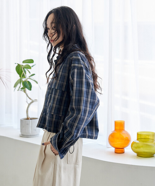 FREAK'S STORE（フリークスストア）の「Foxfire × FREAK'S STORE/フォックスファイヤー 別注 フィッシングポケット ロングスリーブシャツ（シャツ/ブラウス・レディース・グレー/グリーン/インディゴブルー/ベージュ/カモフラージュ・ﾌﾘ-）」の15枚目の写真