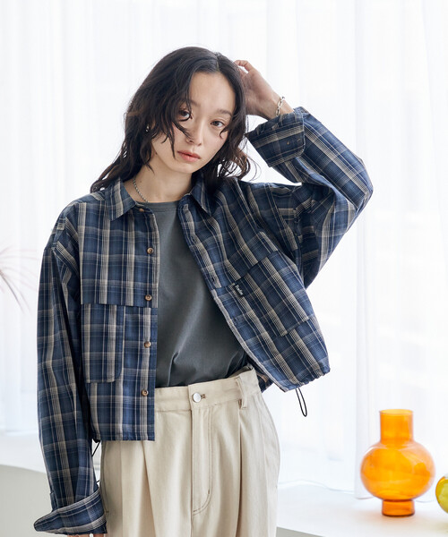 FREAK'S STORE（フリークスストア）の「Foxfire × FREAK'S STORE/フォックスファイヤー 別注 フィッシングポケット ロングスリーブシャツ（シャツ/ブラウス・レディース・グレー/グリーン/インディゴブルー/ベージュ/カモフラージュ・ﾌﾘ-）」の19枚目の写真