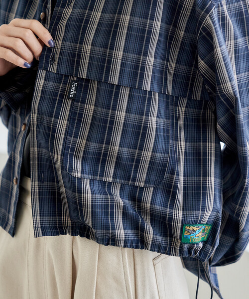 FREAK'S STORE（フリークスストア）の「Foxfire × FREAK'S STORE/フォックスファイヤー 別注 フィッシングポケット ロングスリーブシャツ（シャツ/ブラウス・レディース・グレー/グリーン/インディゴブルー/ベージュ/カモフラージュ・ﾌﾘ-）」の21枚目の写真