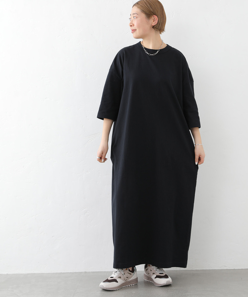 JOURNAL STANDARD LUXE（ジャーナルスタンダード　ラックス）の「クラシック天竺スタンダードクルーネックワンピース（ワンピース・レディース・ホワイト/ブラック・MEDIUM/SMALL）」の17枚目の写真