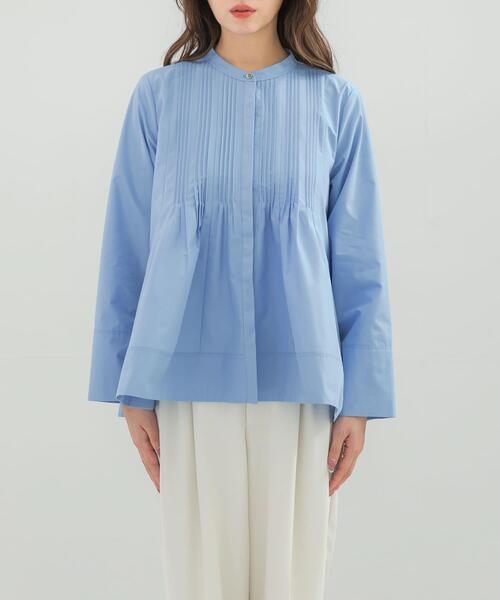 URBAN RESEARCH ROSSO WOMEN（アーバンリサーチ　ロッソ）の「フレアシルエットピンタックブラウス（シャツ/ブラウス・レディース・オフホワイト/ブルー・FREE）」の13枚目の写真