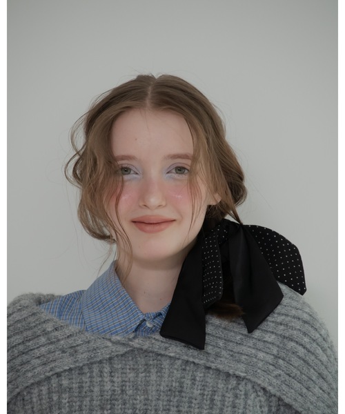 jumelle（ジュメロ）の「ドットリボンシュシュ（シュシュ・レディース・ブラック・FREE）」の12枚目の写真