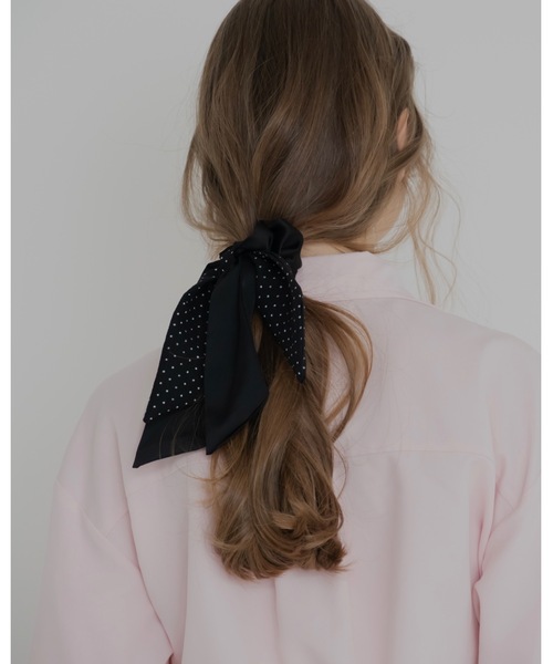 jumelle（ジュメロ）の「ドットリボンシュシュ（シュシュ・レディース・ブラック・FREE）」の7枚目の写真