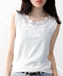 Three Four Time（スリーフォータイム）の「前後2WAYケミカルレースタンクトップ（タンクトップ）」