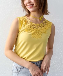 Three Four Time（スリーフォータイム）の「前後2WAYケミカルレースタンクトップ（タンクトップ）」