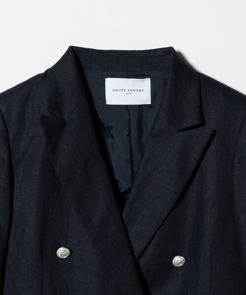 UNITED ARROWS（ユナイテッドアローズ）の「6ボタン リネン ブレザー ジャケット（テーラードジャケット・レディース・ライトピンク/ナチュラル/ネイビー・36/40/38/34）」の18枚目の写真