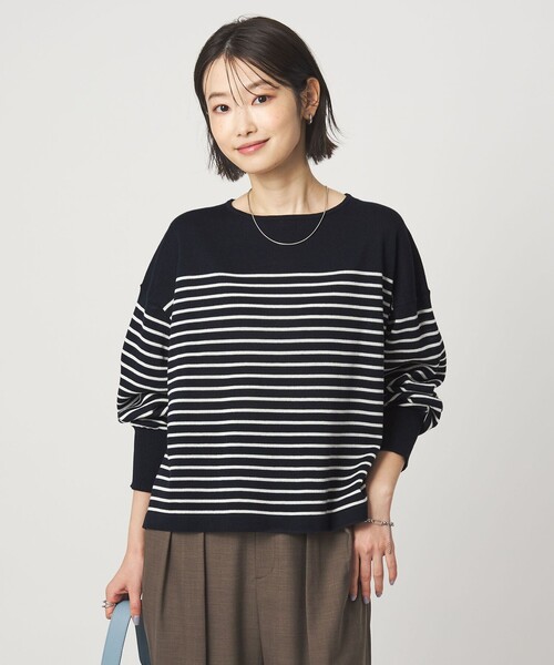 green label relaxing（グリーンレーベルリラクシング）の「シャーリー ワイド プルオーバー ニット ウォッシャブル（ニット/セーター・レディース・ライム/ベージュ/その他1/その他2・FREE）」の4枚目の写真