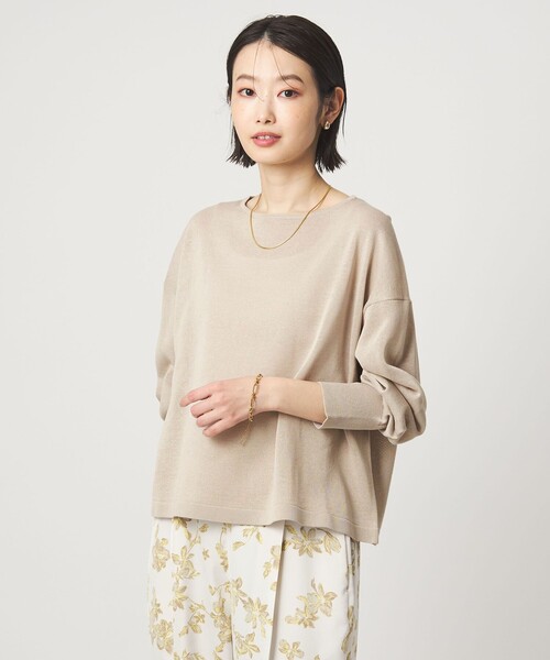 green label relaxing（グリーンレーベルリラクシング）の「シャーリー ワイド プルオーバー ニット ウォッシャブル（ニット/セーター・レディース・ライム/ベージュ/その他1/その他2・FREE）」の6枚目の写真