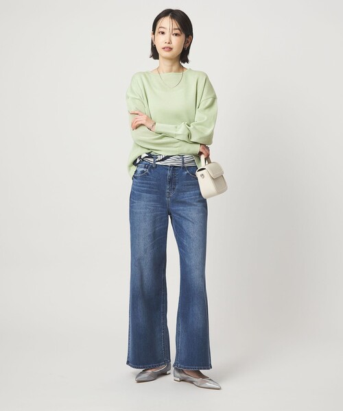 green label relaxing（グリーンレーベルリラクシング）の「シャーリー ワイド プルオーバー ニット ウォッシャブル（ニット/セーター・レディース・ライム/ベージュ/その他1/その他2・FREE）」の10枚目の写真