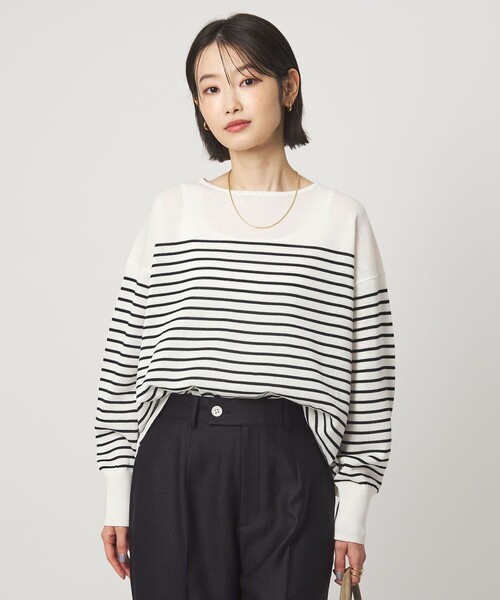 green label relaxing（グリーンレーベルリラクシング）の「シャーリー ワイド プルオーバー ニット ウォッシャブル（ニット/セーター・レディース・ライム/ベージュ/その他1/その他2・FREE）」の13枚目の写真