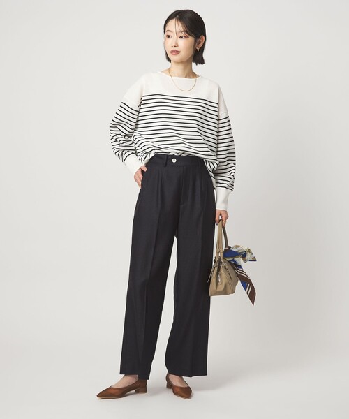 green label relaxing（グリーンレーベルリラクシング）の「シャーリー ワイド プルオーバー ニット ウォッシャブル（ニット/セーター・レディース・ライム/ベージュ/その他1/その他2・FREE）」の16枚目の写真