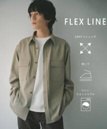 THE SHOP TK  | FLEX LINE  カバーオール　ストレッチ/防シワ/マシンウォッシャブル/セットアップ可(シャツ/ブラウス)