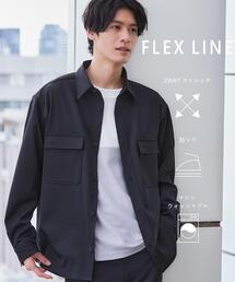 THE SHOP TK | FLEX LINE カバーオール ストレッチ/防シワ/マシンウォッシャブル/セットアップ可(シャツ/ブラウス)