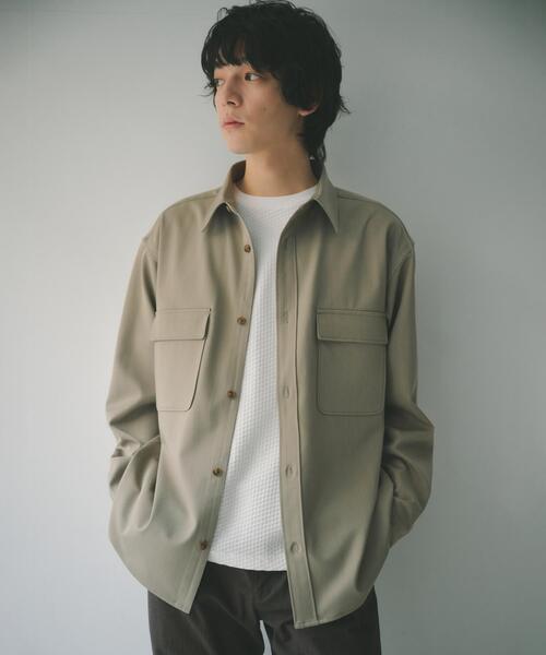 THE SHOP TK （ザ ショップ ティーケー ）の「FLEX LINE  カバーオール　ストレッチ/防シワ/マシンウォッシャブル/セットアップ可（シャツ/ブラウス・メンズ・ブラック/ベージュ・04/02/03）」の5枚目の写真