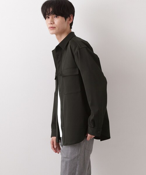 THE SHOP TK （ザ ショップ ティーケー ）の「FLEX LINE  カバーオール　ストレッチ/防シワ/マシンウォッシャブル/セットアップ可（シャツ/ブラウス・メンズ・ブラック/ベージュ・04/02/03）」の8枚目の写真