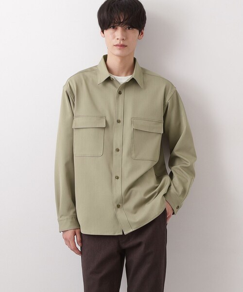 THE SHOP TK （ザ ショップ ティーケー ）の「FLEX LINE  カバーオール　ストレッチ/防シワ/マシンウォッシャブル/セットアップ可（シャツ/ブラウス・メンズ・ブラック/ベージュ・04/02/03）」の12枚目の写真