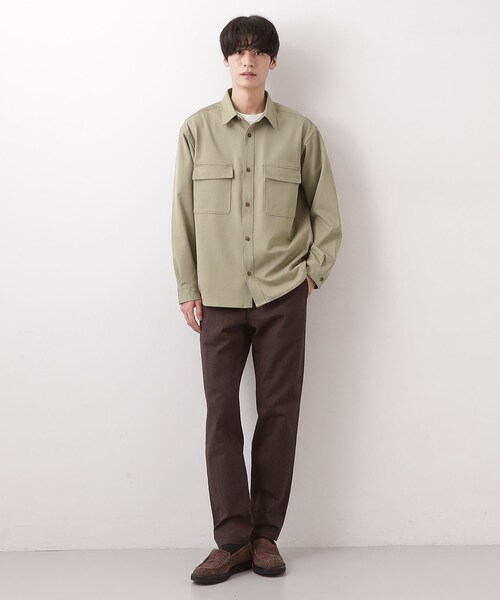 THE SHOP TK （ザ ショップ ティーケー ）の「FLEX LINE  カバーオール　ストレッチ/防シワ/マシンウォッシャブル/セットアップ可（シャツ/ブラウス・メンズ・ブラック/ベージュ・04/02/03）」の15枚目の写真