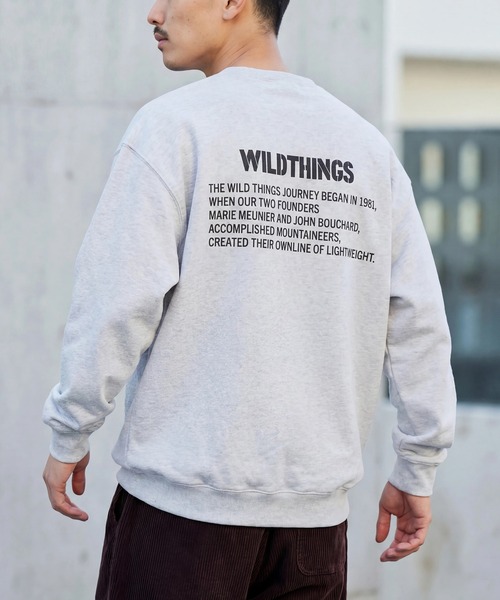 WILD THINGS（ワイルドシングス）の「【WILD THINGS】ステンシルバックプリントトスウェット（スウェット・メンズ・グレー/オリーブ/ブラック・XL/L）」の3枚目の写真