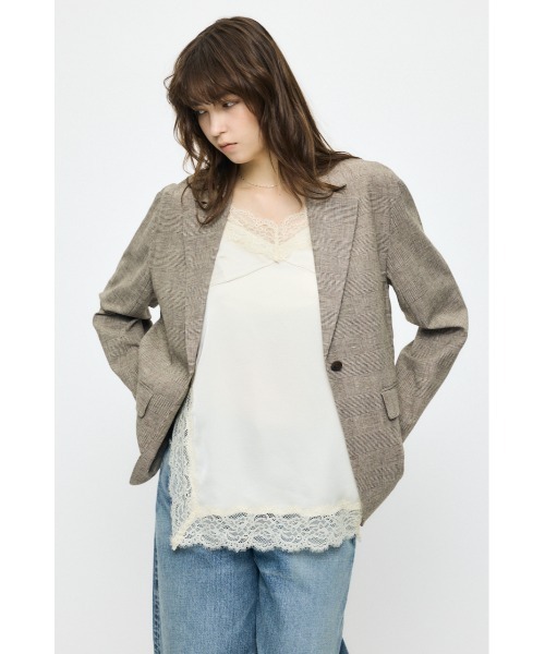 26年SS新作】【セットアップ対応】LINEN BLEND OVERSIZED ジャケット