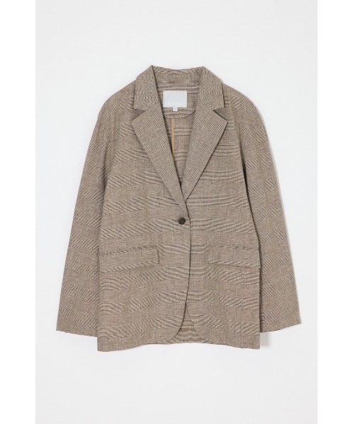 MOUSSY(マウジー)の「【26年SS新作】【セットアップ対応】LINEN BLEND OVERSIZED ジャケット(テーラードジャケット・レディース・ブラウン/グレー・FREE)」の8枚目の写真