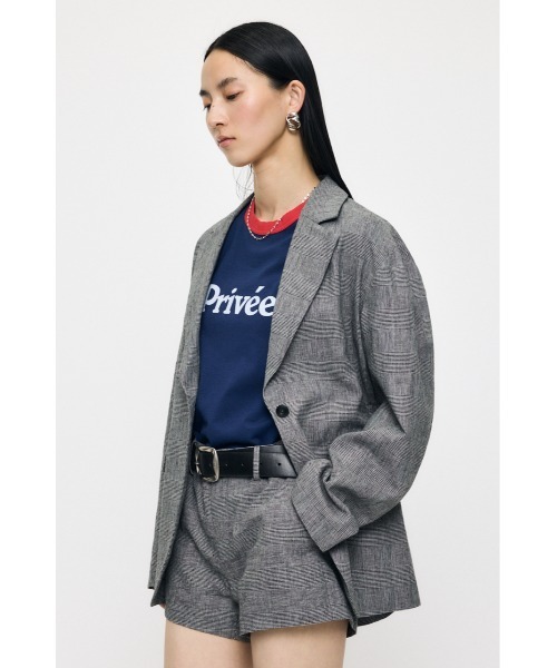 MOUSSY(マウジー)の「【26年SS新作】【セットアップ対応】LINEN BLEND OVERSIZED ジャケット(テーラードジャケット・レディース・ブラウン/グレー・FREE)」の12枚目の写真