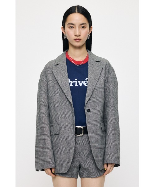 26年SS新作】【セットアップ対応】LINEN BLEND OVERSIZED ジャケット