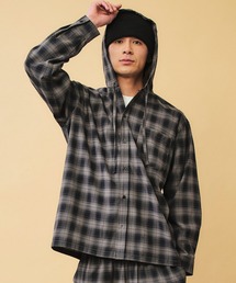 DAWNCE（ダウンス）の「【セットアップ対応】フーディチェックシャツ（シャツ/ブラウス）」